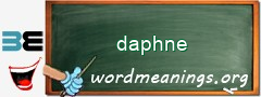 WordMeaning blackboard for daphne